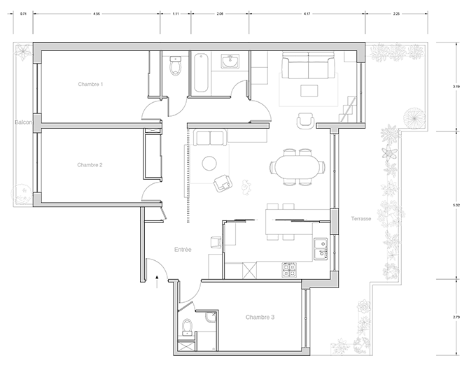 Plan projet appartement Paris