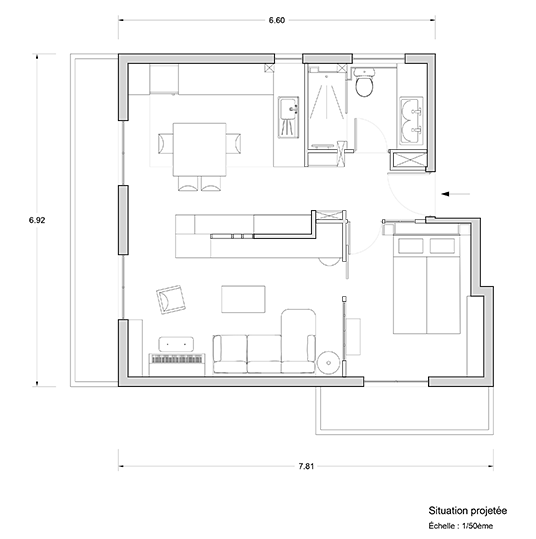 Plan de projet appartement de Colombes