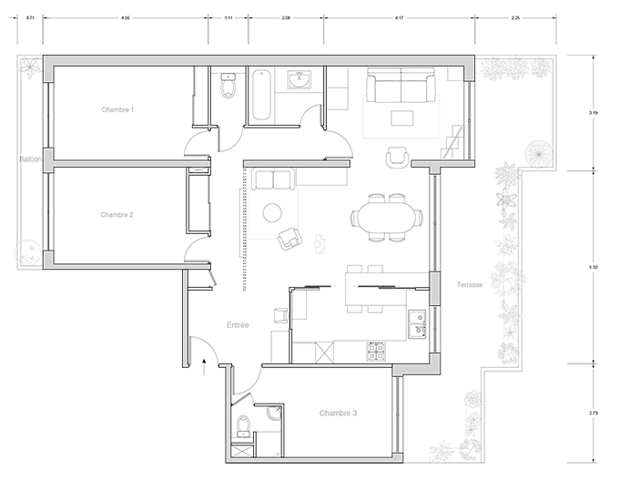 Plan projet appartement Paris