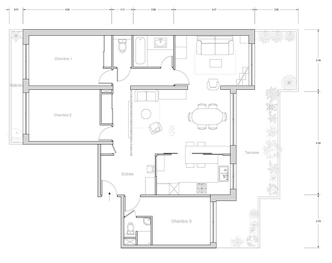 Plan projet appartement Paris