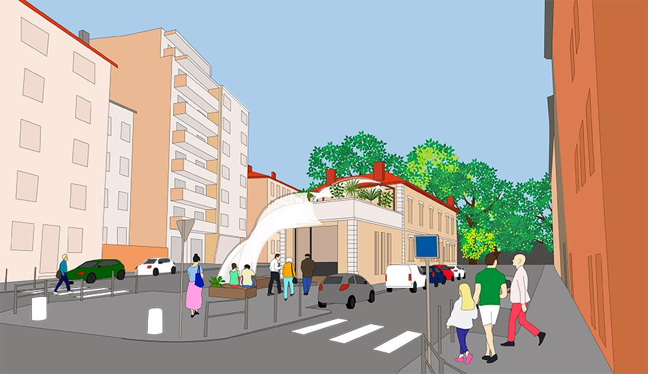 Vue extérieure du projet Convergence