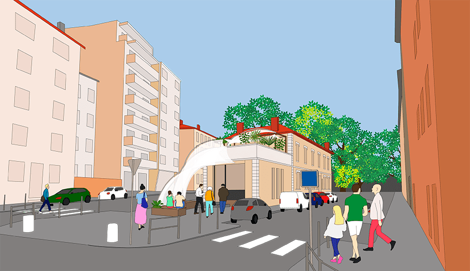 Vue extérieure du projet Convergence