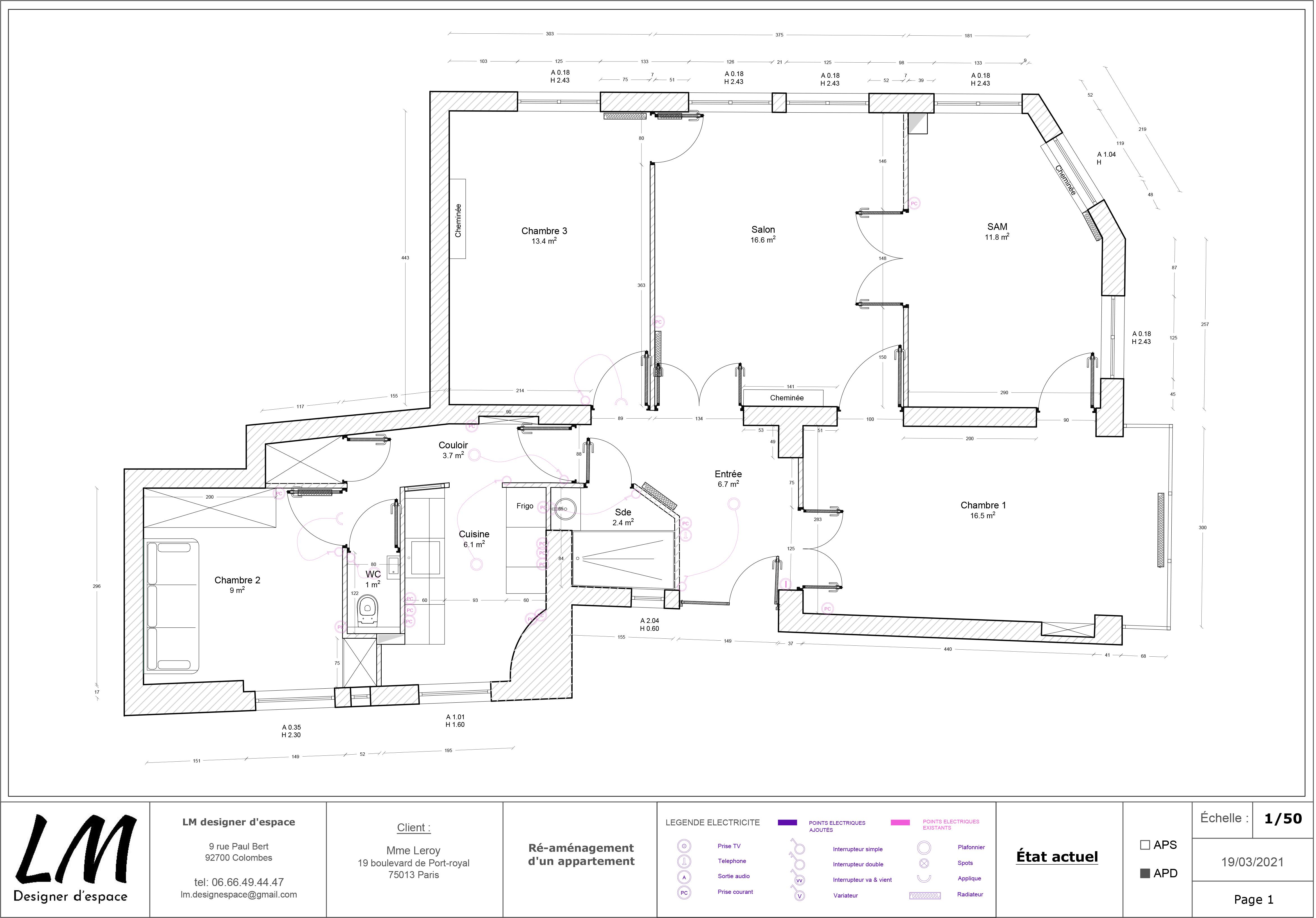 Plan état actuel Port Royal