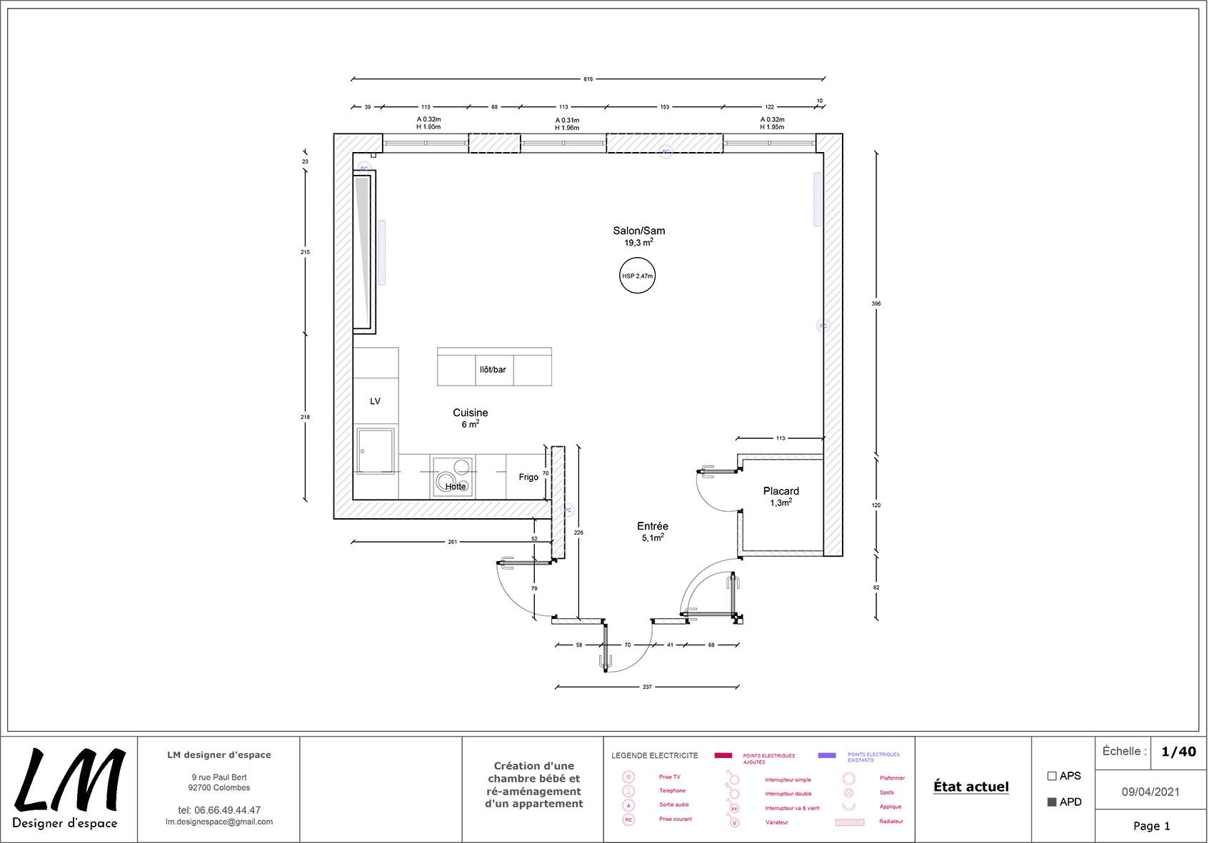 Plan état actuel Sedaine